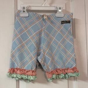 Matilda Jane Kids Shorts with Blue and Pink Plaid